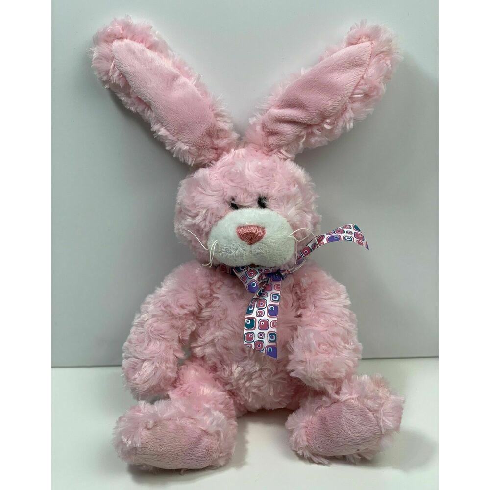 Ganz SweetieBun Pink Floppy Ear Easter Bunny Beanbag Plush Lovey HE9873